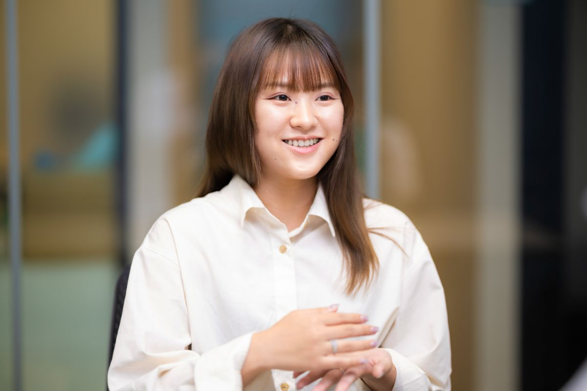 現在は、今まで未経験だったコーディングに挑戦中。常に飽きずに新しいことを学びながら勉強していくのが一番楽しいのだとか。